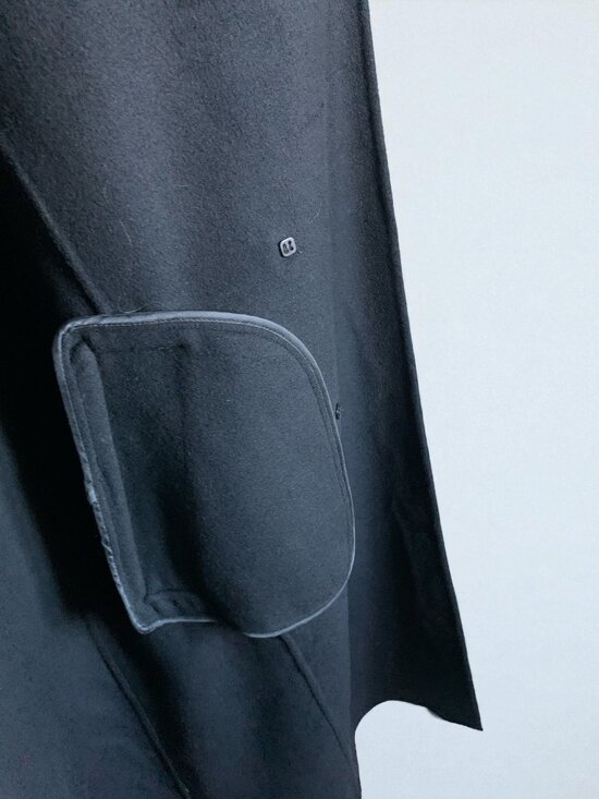 Zara Double Faced Wool Blend Double Breasted Coat - Picture 5 of 6